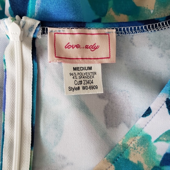 NEW Love...Ady Floral Print Flounce Hem Dress Sz M - Picture 6 of 6